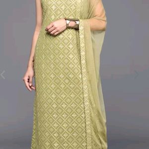 Libas Women Ethnic Kurta With Trousers & Dupatta