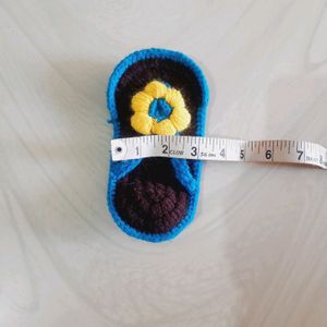 Hand Knitted Chappal For Baby Girls