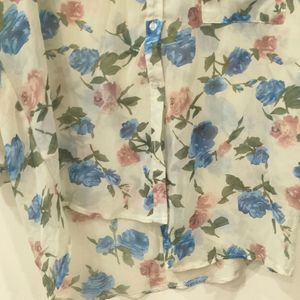 Beautiful Transparent Floral Shirt