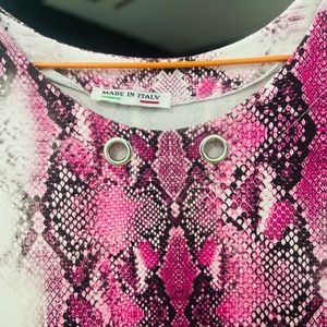 Pink Snake Print Top