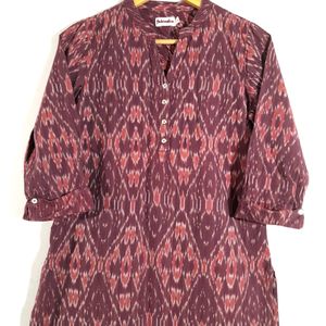 Purple Printed Casual Kurta (Women's)