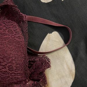 Burgundy Bra