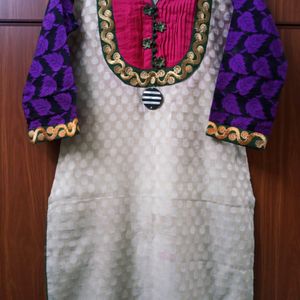 Cream Colour Kurti