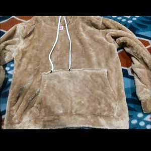 Women Fur Like Sweatshirt Hoody