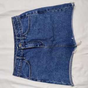 Denim Skirt - Dark Blue