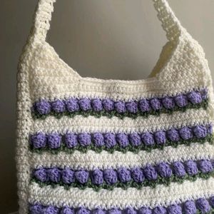 !! 10% DISCOUNT !! Crochet Levender Tulip Bag