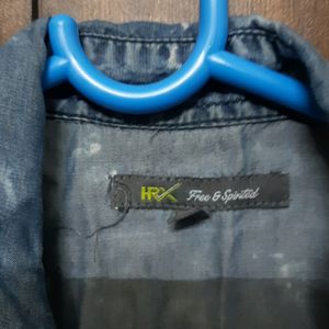 Blue HRX Tie-dye Long Shirt
