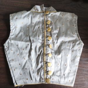 Custom Silver Ethnic Blouse