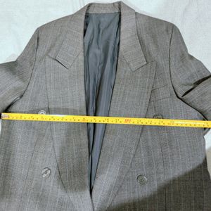 Vintage Grey Linen Blazer