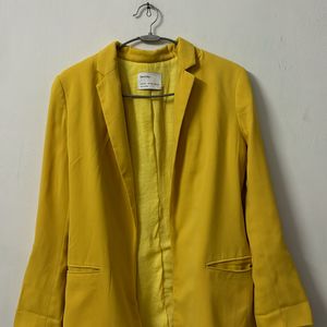 Bershka lemon yellow blazer.