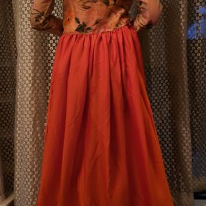 Orange Ethnic Dress