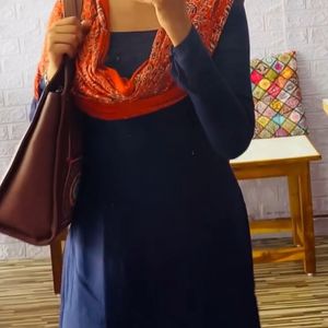 Navy blue kurti set