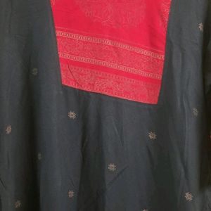 Black Cotton Kurti (Women)