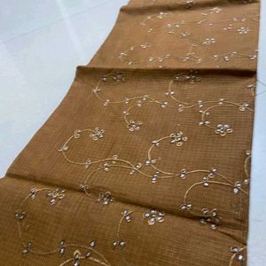 Cotton Brown Saree