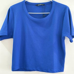 Zudio Branded Blue Crop Top