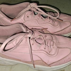 Women Pink Cilia Lux Leather Sneaker