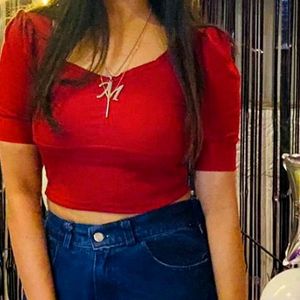 Red Crop Top