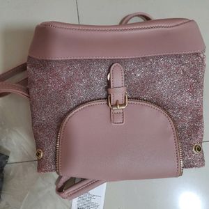 Sling Back Bag People Pink Shimmery