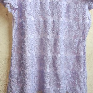 🇨🇳 MILLER'S Fashion Lace Top Layered Lavender