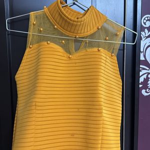 Yellow Party Wear Top