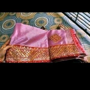 New Cotton Silk Saree With Attached Blouse Piece