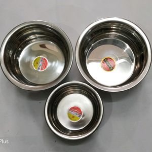 ❗SET OF 3 PCS STEEL HANDI❗