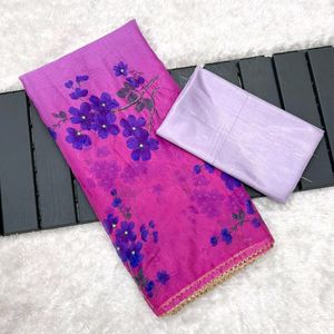 Beautiful Organza Handwork Saree