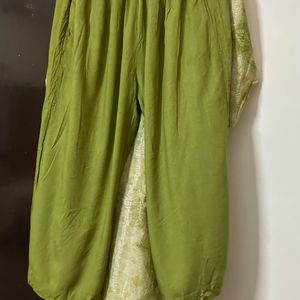 Olive Suit With Palazzo