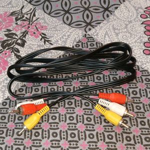 3 RCA Male to Male 3 RCA Audio Video AV Cable. Suitable for TV LC LED Home Theater Laptop PC DVD .Black,1 Pc Pack. (1.5 Meter)