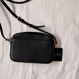 Kate Spade Brand Black Leather Crossbody Sling Bag