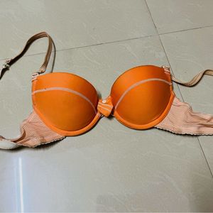 Padded Orange Coloured Bra