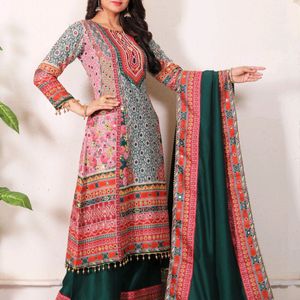 NURANI HEAVY FANCY PLAZZO PAIR WITH DUPATTA SET ••