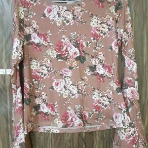 Floral Bell Sleeve Top