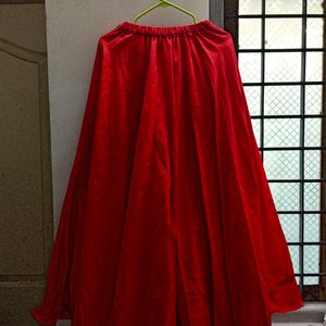 Coral Red Skirt For Festives