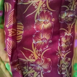 Saree With Beautiful Flower 🌺🌹