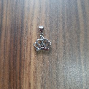 Pure Silver Crown Pendant