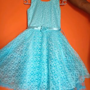 Net Frock, Sky Blue Colour (Used Once)