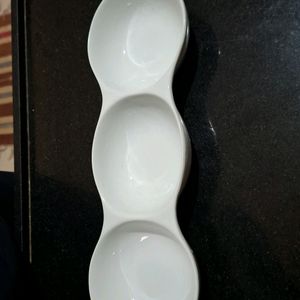 Porcelain Triple Dish