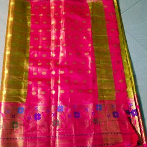 New Trendy Tissue Clothe Big Border Paithani saree