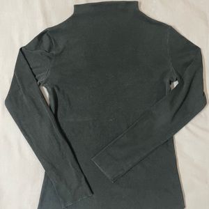 High Neck Charcoal Top