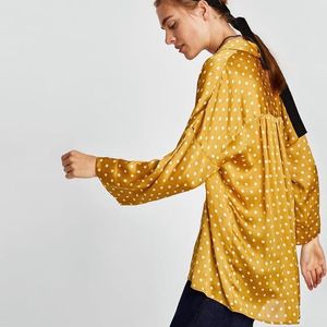 Zara Polka Dot Smock Top