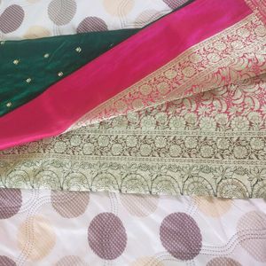 Heavy Banarasi Silk Saree With Blouse Piece