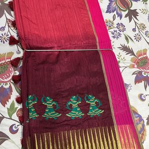 Club Art Decor Saree Khadi Silk With Multiple Colours