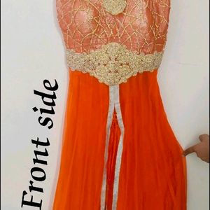 Orange Colour Gown