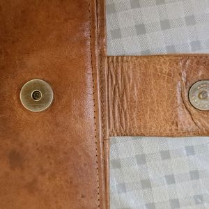 Tan coloured leather Wallet for Women