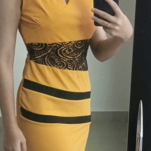 Yellow bodycon dress