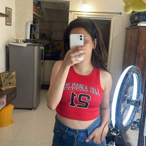 Red Crop Top