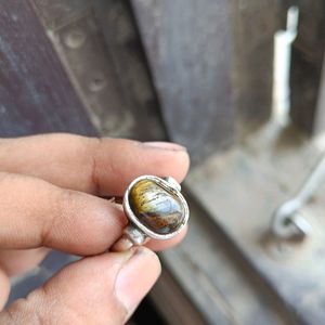 NATURAL TIGER EYE STONE RING IN SILVER