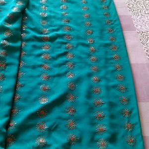 Very Beautiful Heavy Work Saree With Blouse