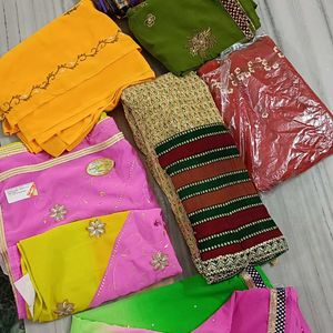 Very Pretty Lovely Coloured Chiffon Sarees.